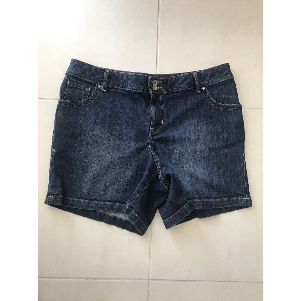 Lane Bryant Jean Shorts Mid Rise Denim Stretch